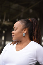 Snowflake Obsidian Stud Earrings (M)